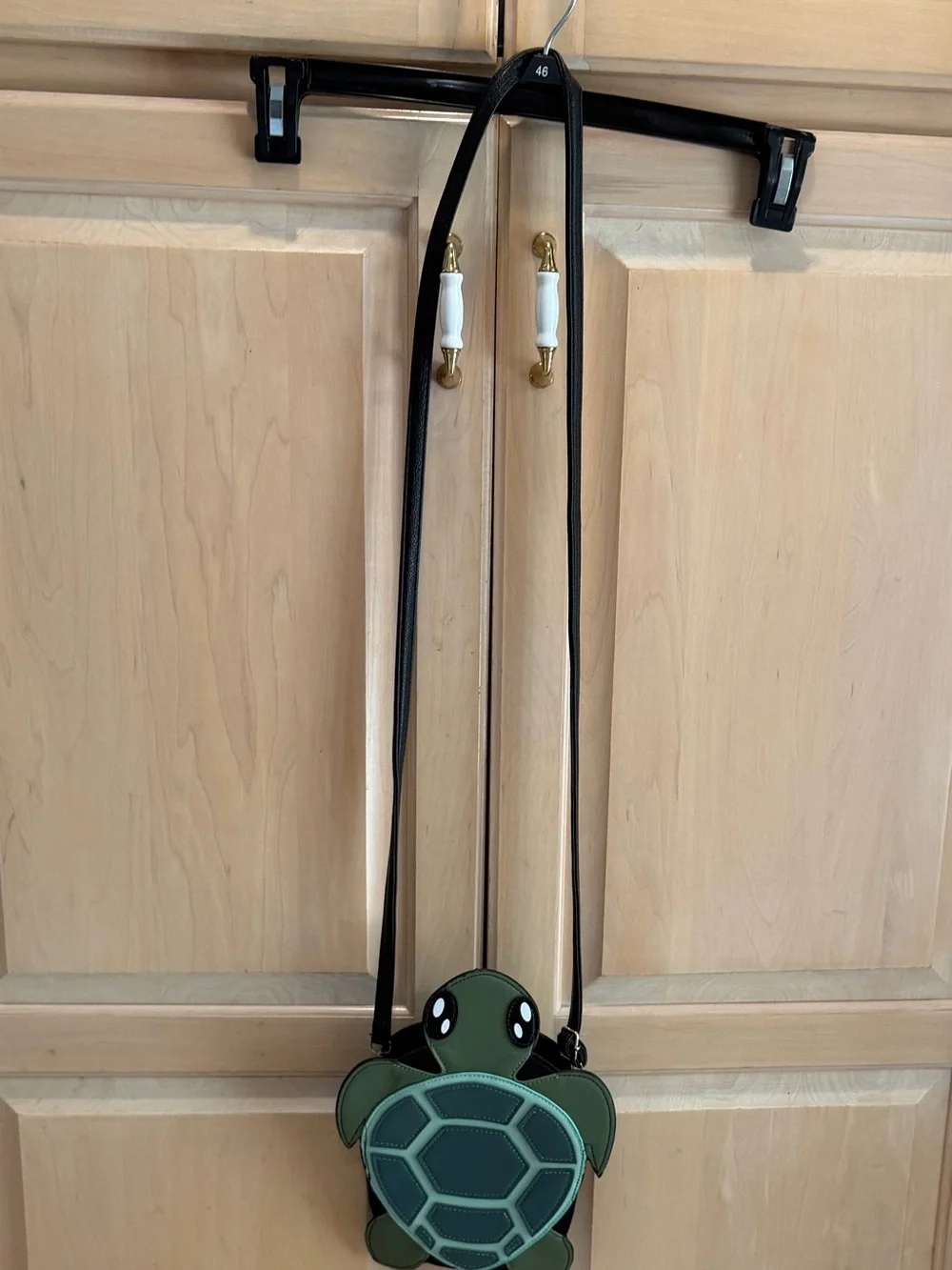 Turtle Crossbody Bag in Green & Brown